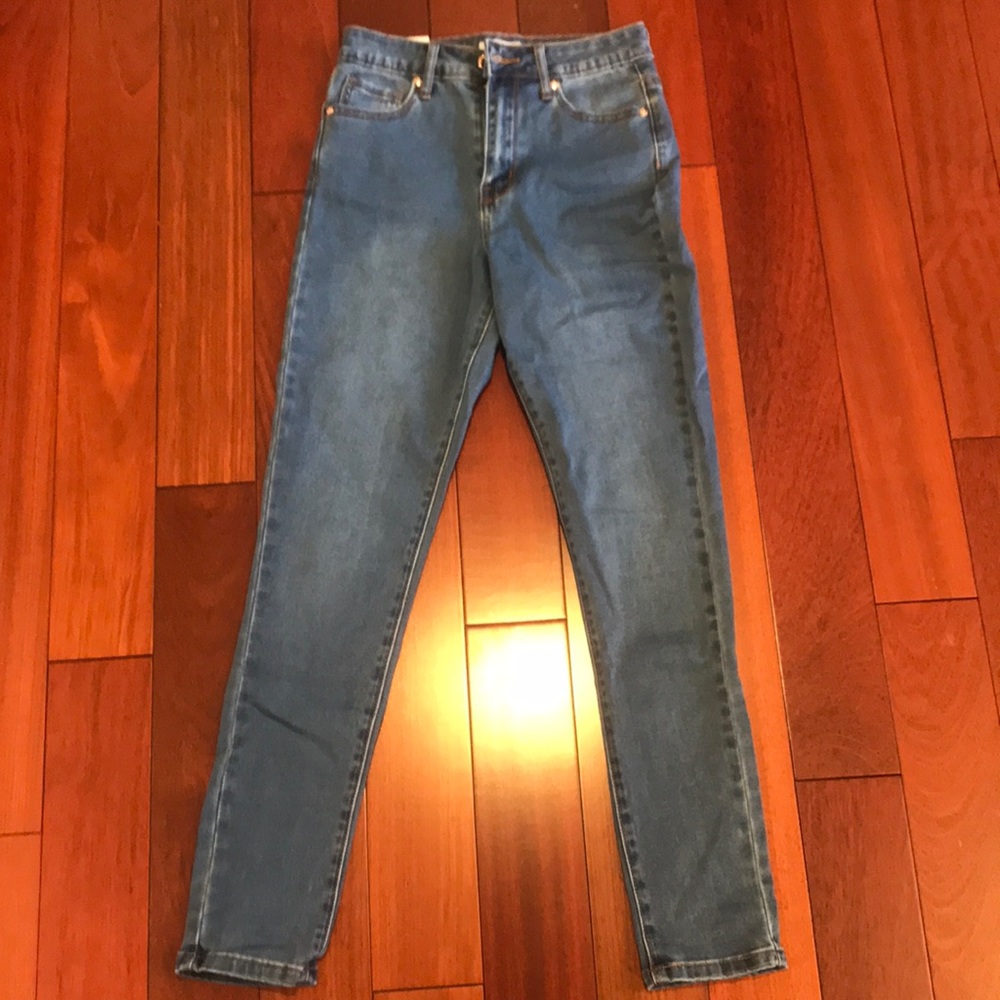 Classic denim high rise skinny jeans